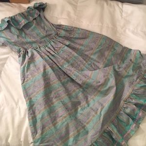 Vintage Fifties Gown Strapless Stripes 💜💚💙